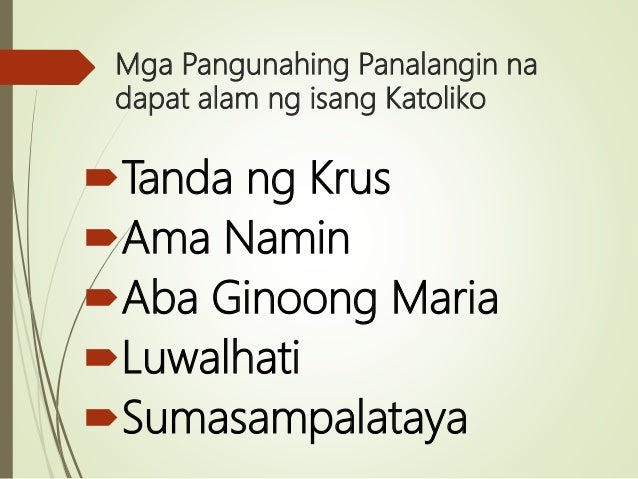 Katekesis Ama Namin | naminsabi