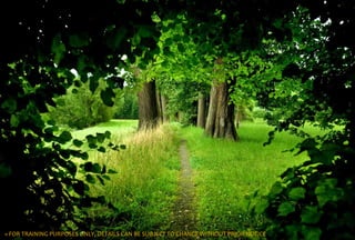 » FOR TRAINING PURPOSES ONLY, DETAILS CAN BE SUBJECT TO CHANGE WITHOUT PRIOR NOTICE
 