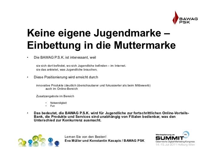 14 07 2011 T1 Markenfuhrung Konstantin Kasapis Eva Muller Bawag Psk