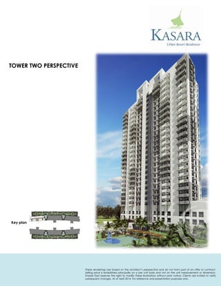 TOWER TWO PERSPECTIVE 
Key plan 
These renderings are based on the architect’s perspective and do not form part of an offer or contract. Selling price is established principally on a per unit basis and not on the unit measurement or dimension. Empire East reserves the right to modify these illustrations without prior notice. Clients are invited to verify subsequent changes. As of April 2014. For reference and presentation purposes only.  