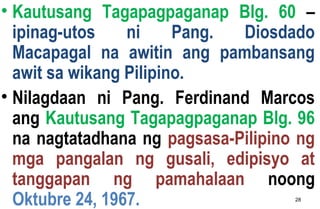 Kasaysayan ng Wikang Filipino | PPT