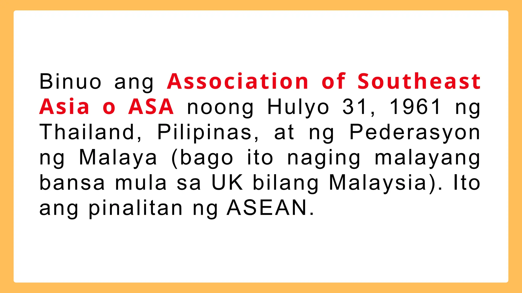 Kasaysayan Ng Asean Power Point Lesson Pptx