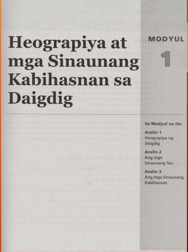 Kasaysayan ng daigdig a.p. 9 module (first quarter)