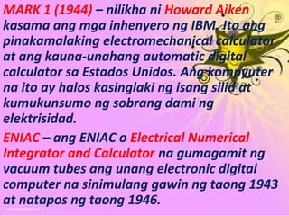 Kasaysayan ng Kompyuter ( EPP VI ) | PPT