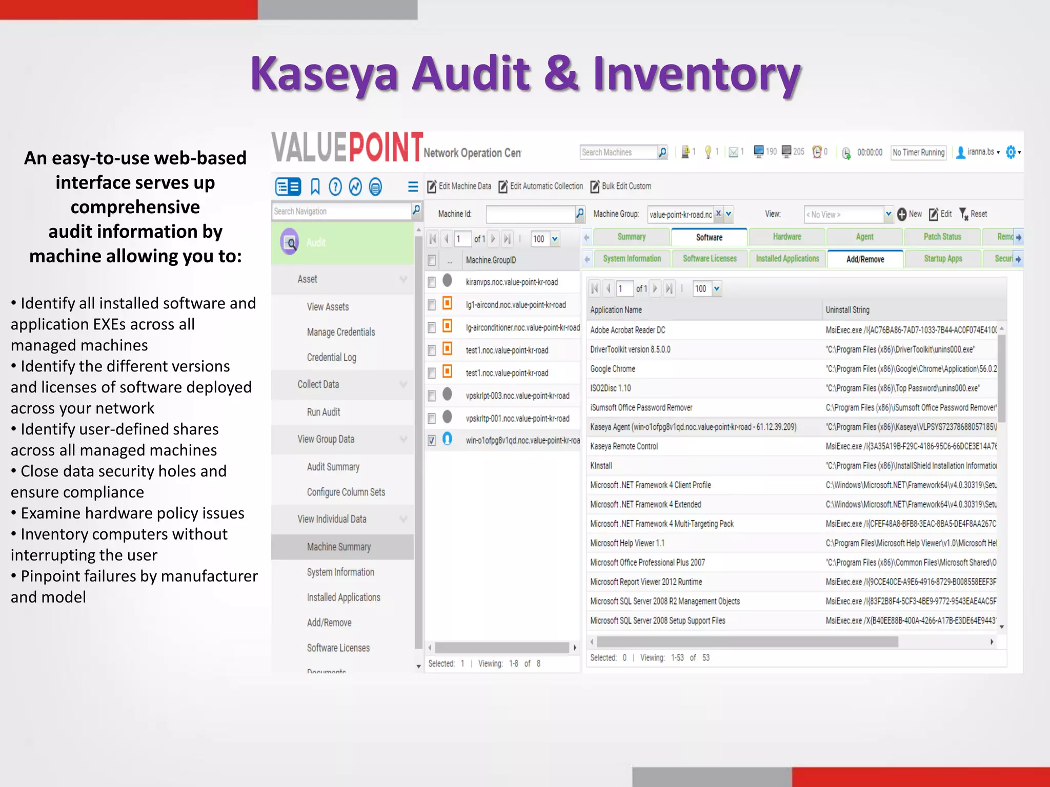 Kaseya monitoring tool PDF Operating Systems Computer Software