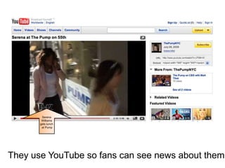 Serena Williams gets lunch at PumpThey use YouTube so fans can see news about them