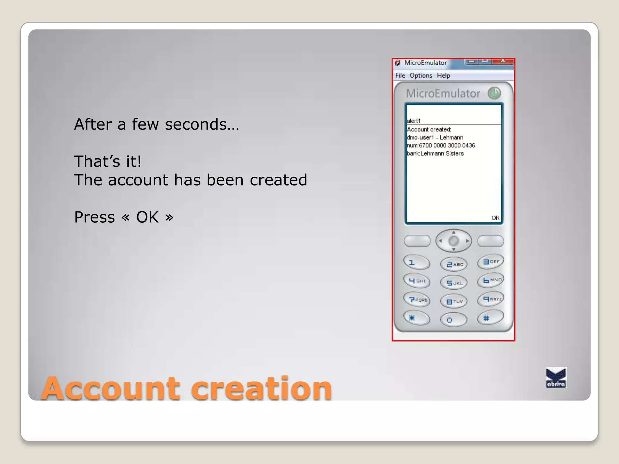 AccountcreationIf weseethis « EMPTY LIST » window,Wejustpress « update »