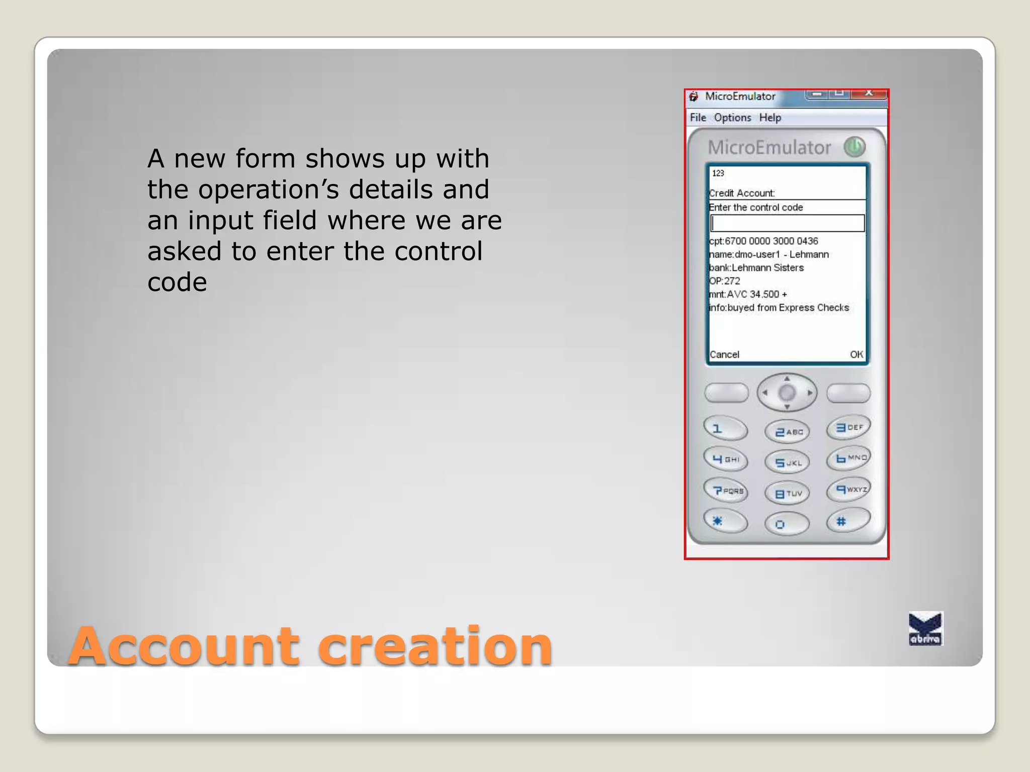 AccountcreationWe select:« Createaccount »