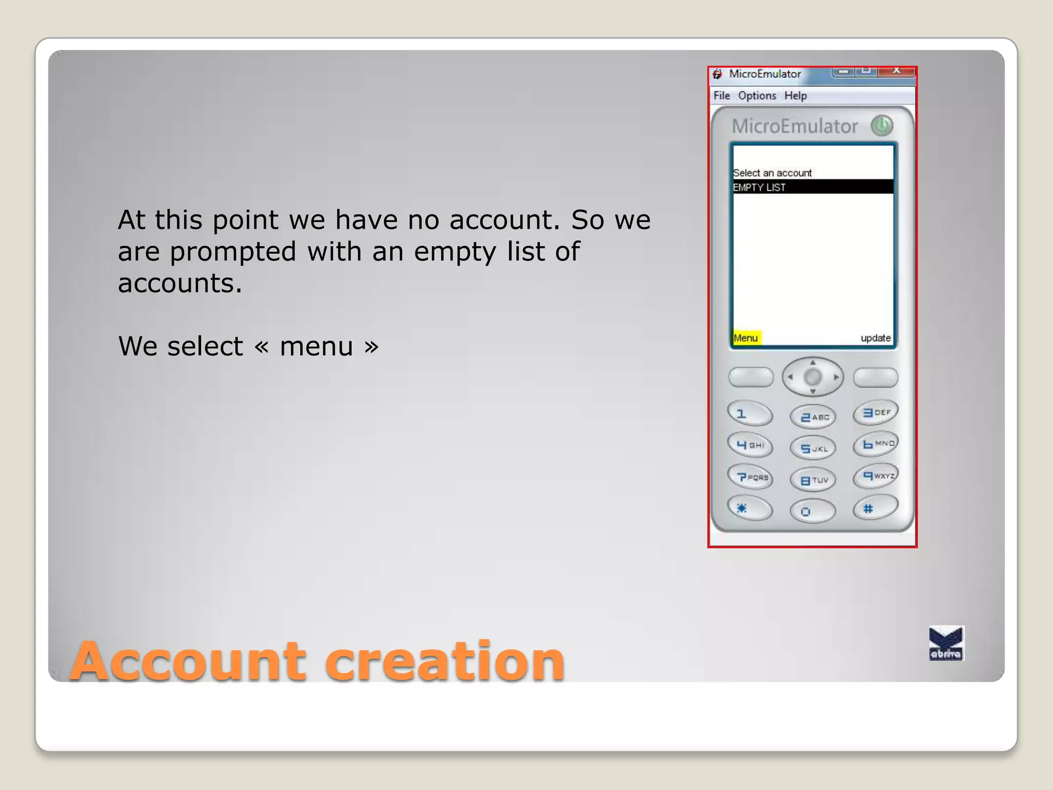 Select « Run Os »