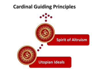 Cardinal Guiding Principles
Utopian Ideals
Spirit of Altruism
 