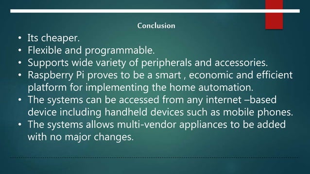 IOT Based Home Automation using Raspberry Pi-3 | PPTX