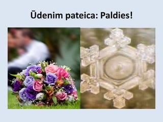 Kad Emoto ieraudzīja, kā ūdens reaģē uz dažādiem apkārtējās vides faktoriem, piesārņojumu un mūziku, viņš kopā ar saviem kolēģiem izlēma izpētīt arī, kā ūdens reaģē uz vārdiem un domām. Viņš izdrukāja datorā uzrakstītos vārdus un uzlīmēja tos uz stikla trauka, tā atstājot tās uz nakti. Analoģiskas darbības viņš veica arī ar mirušo cilvēku vārdiem. No rīta ūdens tika sasaldēts un nofotografēts.Tīrs destilēts ūdens