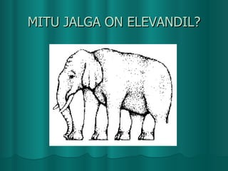 MITU JALGA ON ELEVANDIL? 