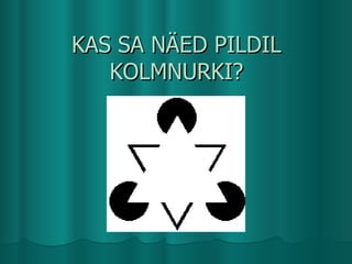KAS SA N?ED PILDIL KOLMNURKI? 