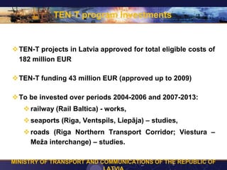 EU transport policy and situation of Latvia | PDF