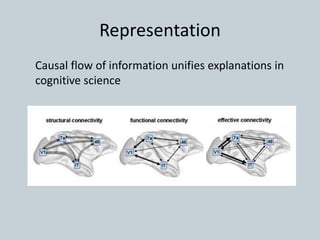 Representation
Causal flow of information unifies explanations in
cognitive science
 