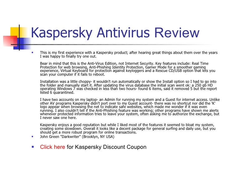 kaspersky antivirus review kaspersky antivirus review