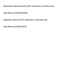 Kaspersky antivirus serial