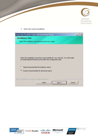 11 | P a g e
3- Select the custom installation
 
