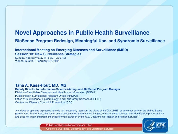 Novel Approaches in Public Health Surveillance