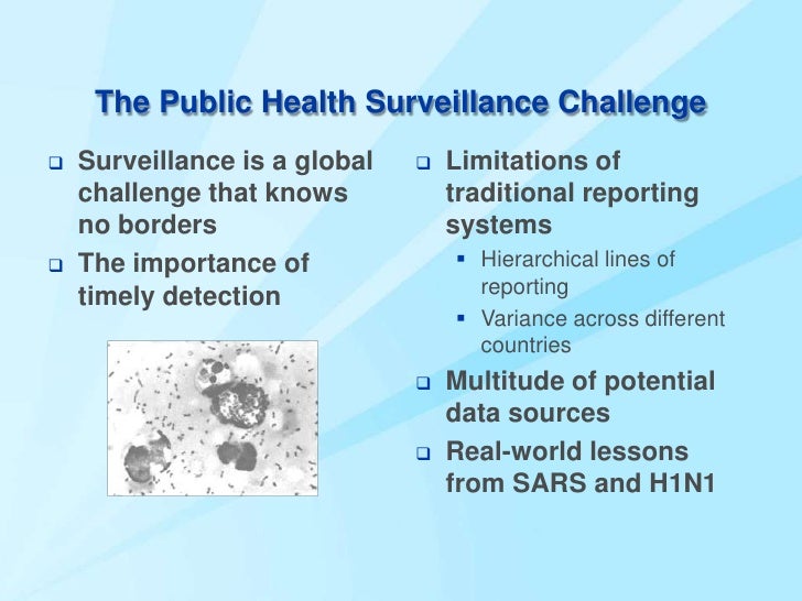 Novel Approaches in Public Health Surveillance
