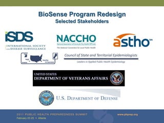 BioSense Program Redesign
    Selected Stakeholders
 