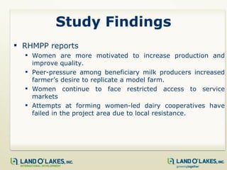The Role of Women Entrepreneurs in Dairy Value Chain Activities:  Examples from Ethiopian women farmers and Ruth and Hirut Milk Production & Milk Processing PLC