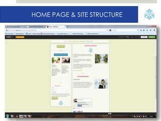 HOME PAGE & SITE STRUCTURE
 