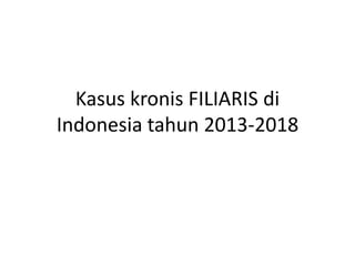 Kasus kronis FILIARIS di
Indonesia tahun 2013-2018
 