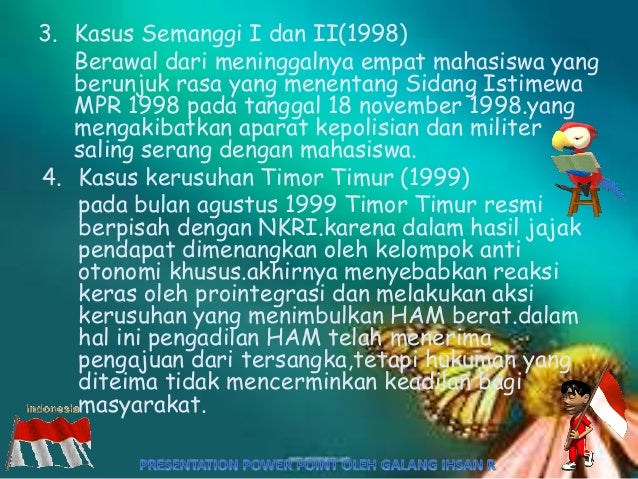 Kasus pelanggaran ham dalam rangka perlindungan,pemajuan 