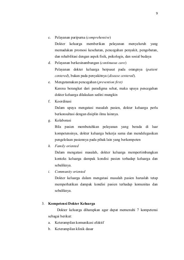 Kasus prinsip pelayanan kedokteran keluarga