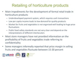 Findings from the Study on Nutrition-Sensitive Value Chains in the Feed the Future Zone of Influence in Tajikistan