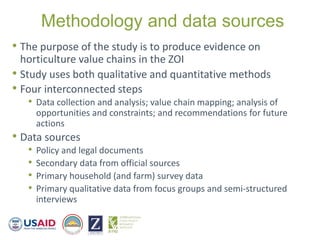 Findings from the Study on Nutrition-Sensitive Value Chains in the Feed the Future Zone of Influence in Tajikistan