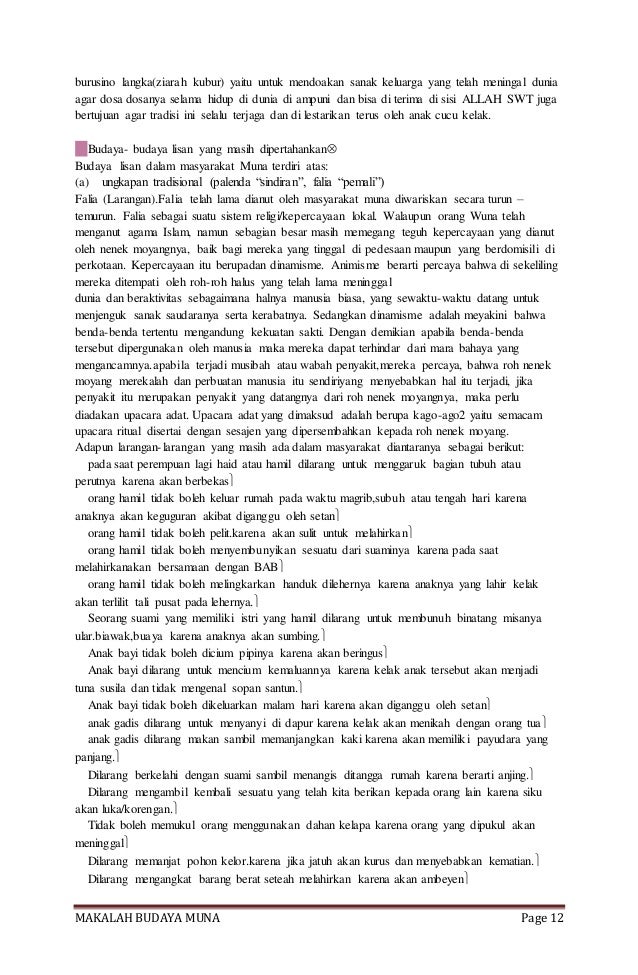 Makalah Kebudayaan Kab Muna