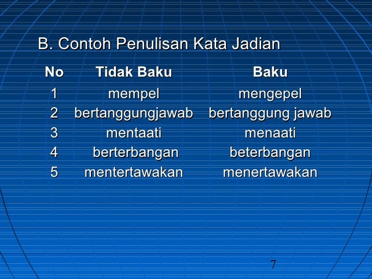 Contoh Kata Baku Dan Tidak Baku Dari A Sampai Z  Download 