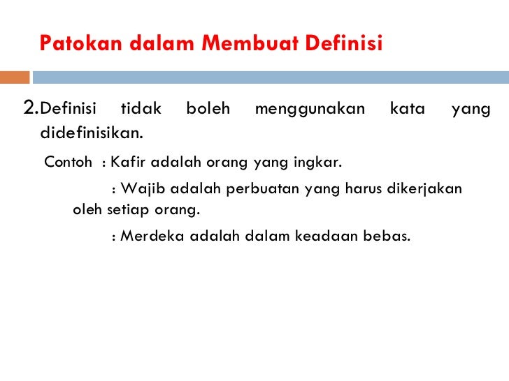 Kata Definisi Dan Klasifikasi