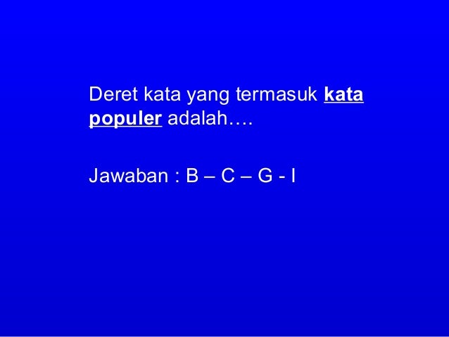 Kata Kajian Dan Kata Populer Kata Kajian Dan Kata Populer