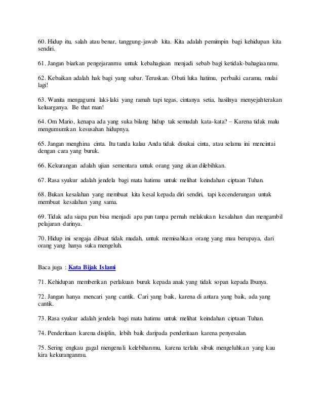 Kata kata bijak mario teguh