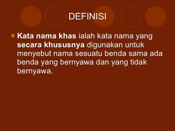 Kata Nama Am,Khas