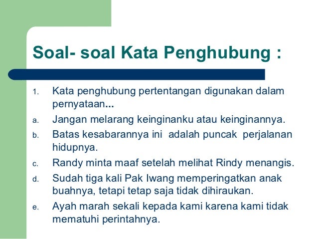 Kata Penghubung 1