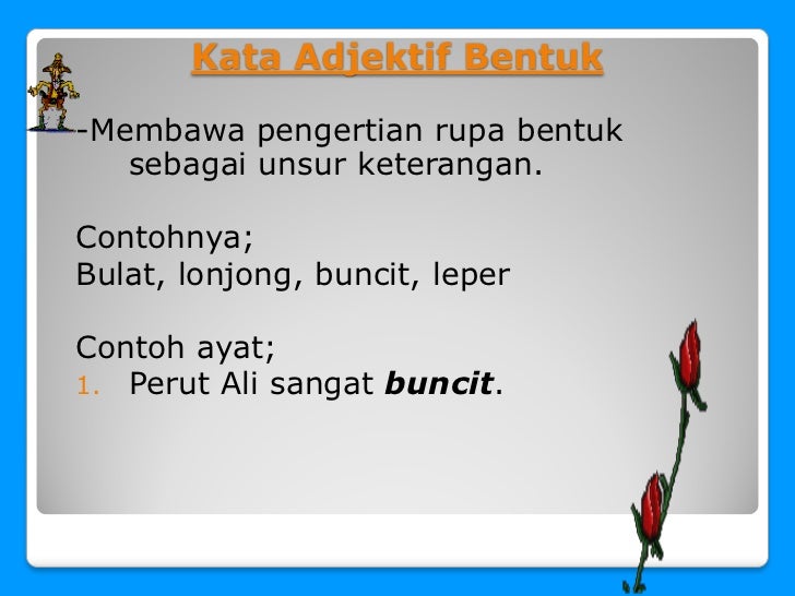 Contoh Kata Adjektif Bentuk / Kata Terbitan Flip Ebook