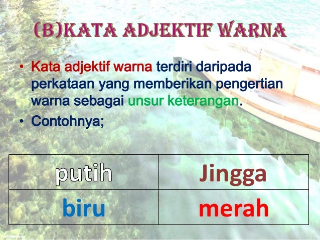 Kata adjektif Kata adjektif