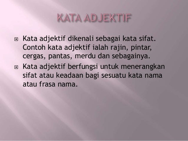 Kata Adjektif