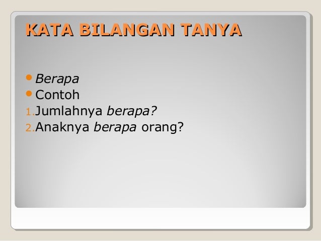 Contoh Ayat Kata Bilangan Tingkat