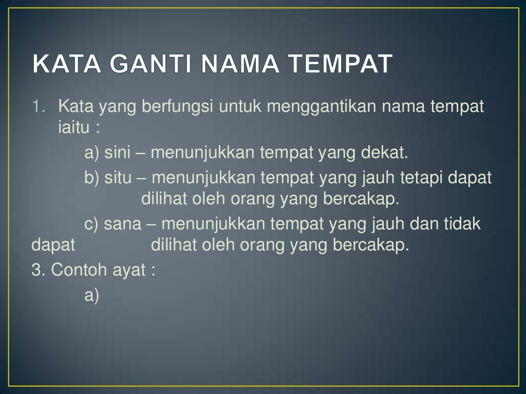 Kata Ganti Nama Diri