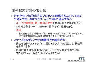 Cmsi計算科学技術特論a 4 Hybrid並列化技法