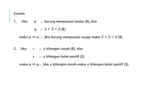 Kata Hubung Kalimat Logika Matematika | PPT