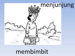 menjunjung




membimbit
 