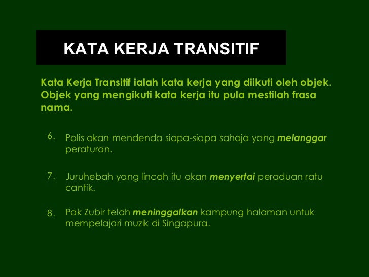  Bahasa  Melayu  Kata  Kerja