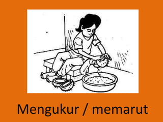 Mengukur / memarut
 